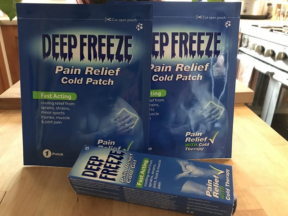 Deep Freeze Pain Relief Cold 4 Patches Sprains Strains Sports Injuries NEW  UK