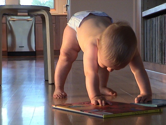 Baby on all fours