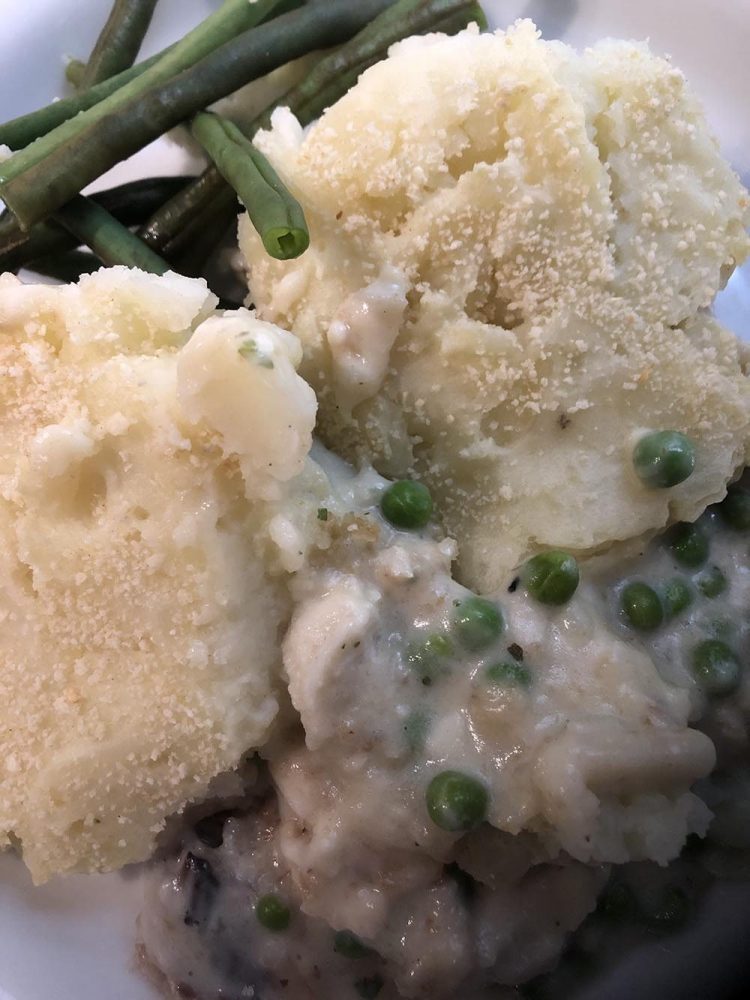 Fish Pie with Green Beans