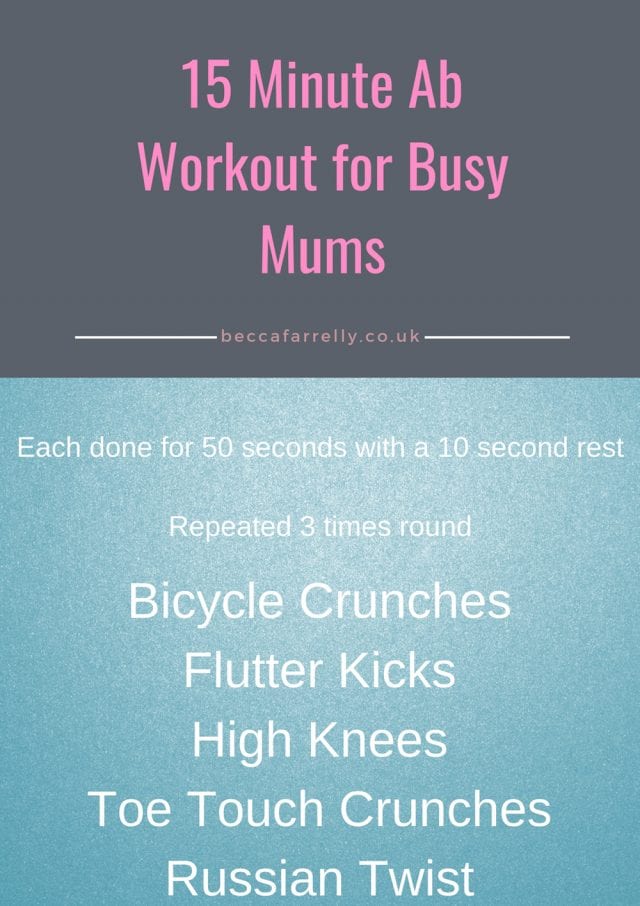 15 Minute Ab Workout For Busy Mums