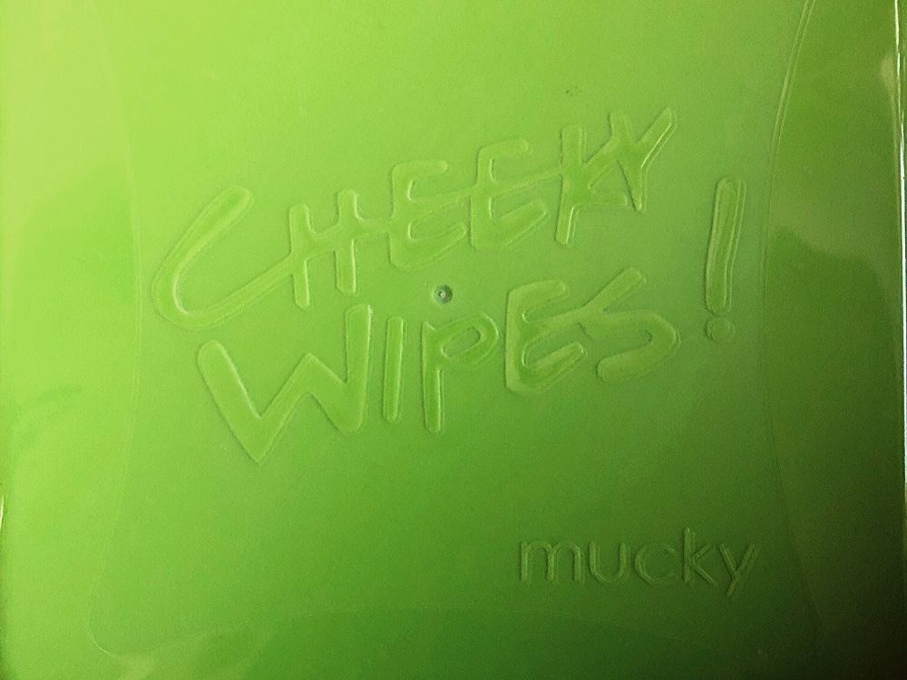 Green cheeky wipes mucky box