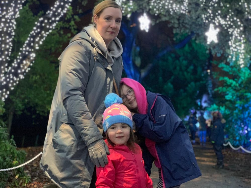 Me, Lottie and Mia in the lights