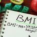 BMI written on a note pad